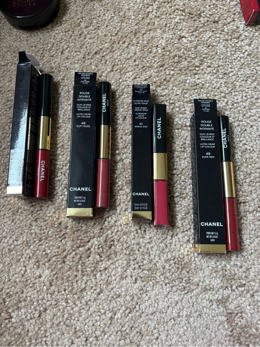 CHANEL Liquid Lipstick Set – Deep Red and Rose Pink Shades